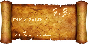 Für Zalán névjegykártya