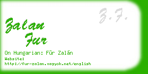zalan fur business card