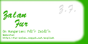 zalan fur business card